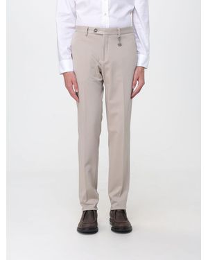 Manuel Ritz Slim Fit Gabardine Chino Pants With Off-Center Fastening - Multicolor