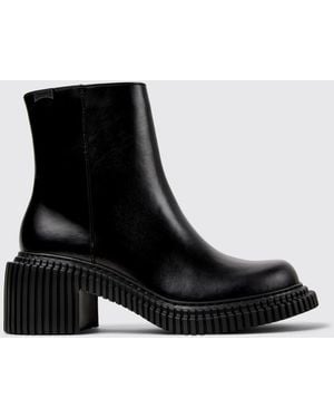Camper Pix London Leather Ankle Boots - Black