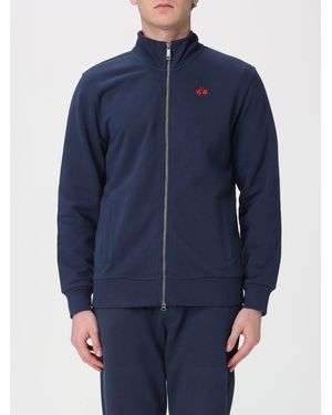 La Martina Cotton Zip Up Sweatshirt - Blue