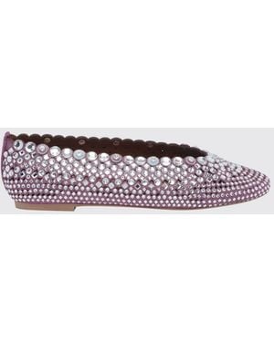 Kurt Geiger Kristallbestickte Ballerinas Aus Leder - Lila
