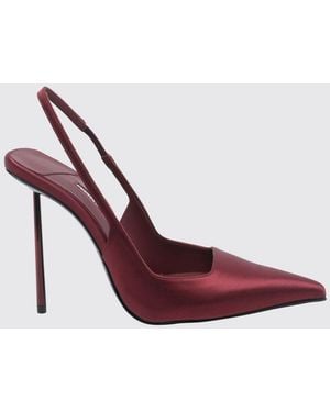 Le Silla Amelia Satin Slingbacks With A High Stiletto Heel And Almond Toe - Pink