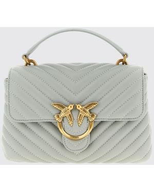 Pinko Lady Love Bag Puff Quilted Chevron Nappa - Grey