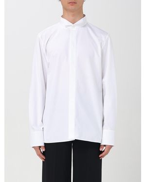 Saint Laurent Mandarin Collar Longsleeve Shirt - White