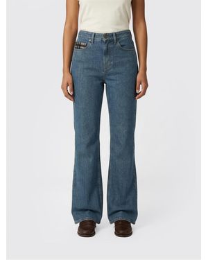 Burberry Vaqueros Acampanados De Mezclilla Elástica - Azul
