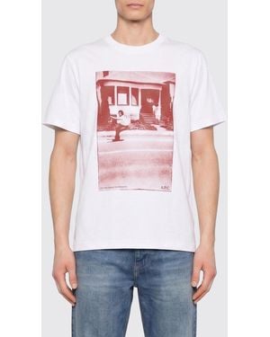 A.P.C. Printed Cotton T-Shirt - White