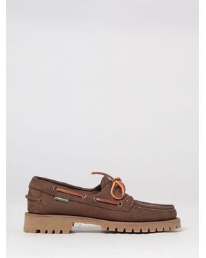 Sebago Ranger Muddy Nubuck Boat Shoes With Rubber Sole - Brown