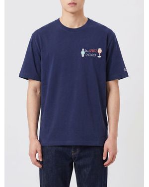 MC2 Saint Barth Cotton Crew Neck T-Shirt - Blue