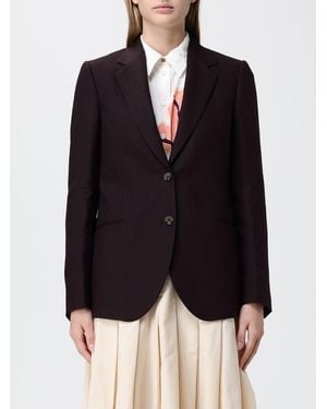 Paul Smith Blazer De Lino De Botonadura Sencilla - Azul