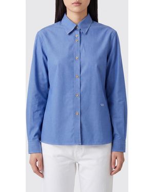 Wales Bonner Long-Sleeved Cotton Shirt With French Collar - Blue