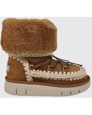 Mou Flat Ankle Boot - Brown