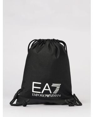 EA7 Nylon-Rucksack Mit Logo - Schwarz