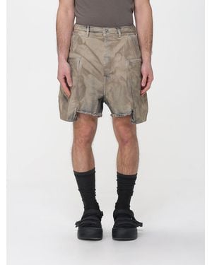 Rick Owens Denim Cargo Shorts - Natural