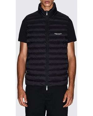 ARMANI EXCHANGE Padded Nylon Vest - Black