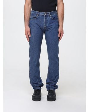 A.P.C. Vaqueros Rectos De Talle Medio De En Denim De Algodón - Azul