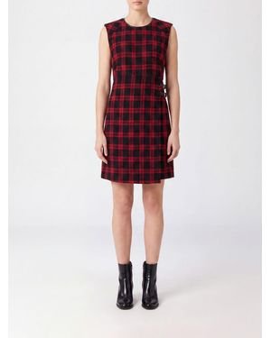Pinko Mini-Wickelkleid Amaranda Aus Wollmischung Mit Tartanmuster - Rot