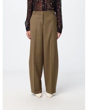 Pinko Slim Fit Skinny Wool Blend Mid-Rise Pants - Green