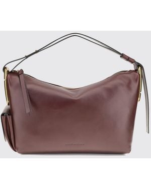 Marc Jacobs Scene Leather Tote Bag With Laminated Double J Logo - Brown