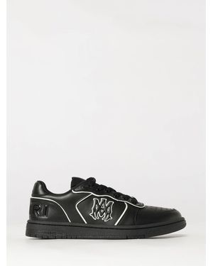 Amiri Newport Low-Top-Sneakers Aus Glattleder Mit Perforierter Spitze Und Kontrastlogo - Schwarz