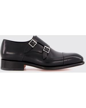 Santoni Double Monk Strap Shoes - White