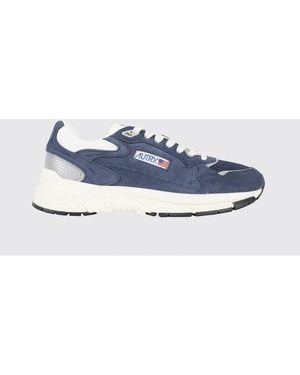 Autry Hyperway Suede And Mesh Trainers - Blue