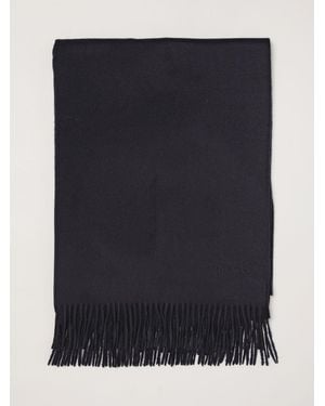 Max Mara Baci-Schal Aus Reinem Kaschmir Mit Gesticktem Logo Und Fransen - Schwarz