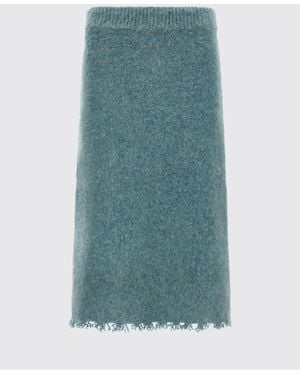 Jil Sander Wool Straight Skirt - Green