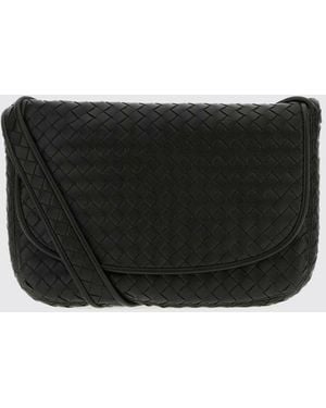 Bottega Veneta Intrecciato Messenger-Tasche Aus Gewebtem Nappaleder - Schwarz