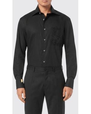 Billionaire Cotton Poplin Shirt - Black