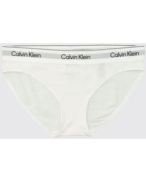 Calvin Klein Cotton Blend Logo Briefs - White