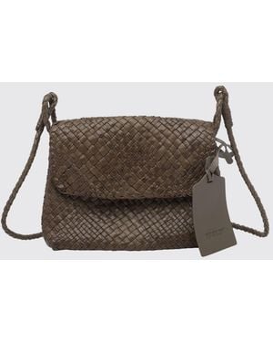 IBELIV Paris Woven Calfskin Leather Crossbody Bag - Brown
