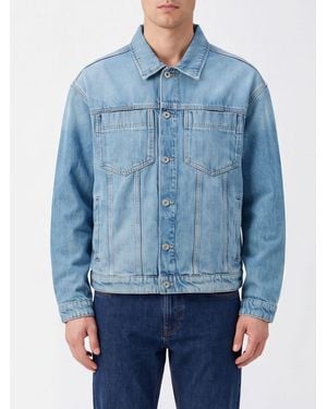 7 For All Mankind Shirt-Style Cotton Jacket - Blue