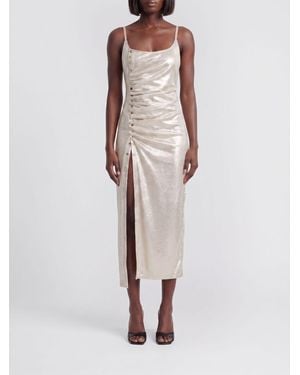 Rabanne Viscose Blend Midi Dress - Metallic