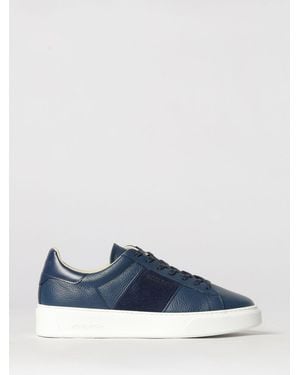Woolrich Grained Leather Trainers - Blue