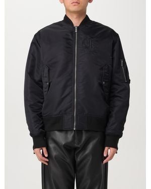 Just Cavalli Bomber Jacket Embroidered Logo - Blue