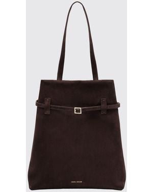 MANU Atelier Bolso Tote Tote Du Jour De Piel De Ante Con Doble Asa - Blanco