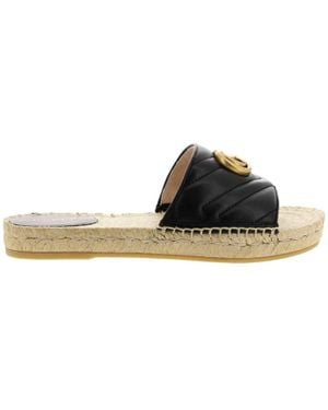Gucci Pilar Espadrille Sandals - Black
