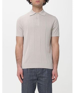 Manuel Ritz Cotton Knit Polo Shirt - Grey