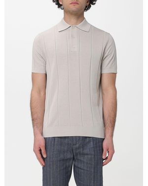 Manuel Ritz Cotton Knit Polo Shirt - Grey