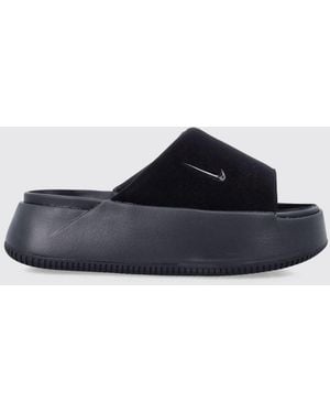 Nike Calm Elevation Rubber And Neoprene Wedge Mules With A Platform Sole - Blue