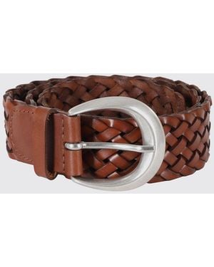 Orciani Braided Leather Belt - Brown