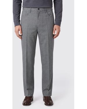 sunflower Slim Fit 5-Pocket Wool Blend Trousers For A Classic Style - Grey