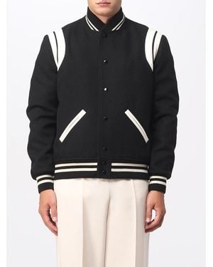 Saint Laurent Wool Bomber Jacket - Black