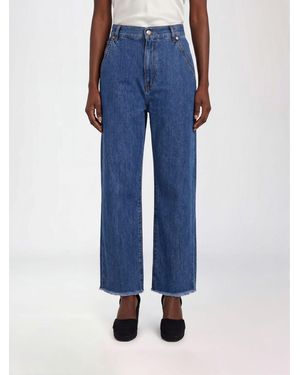 DARKPARK High-Waisted Cropped Jeans - Blue