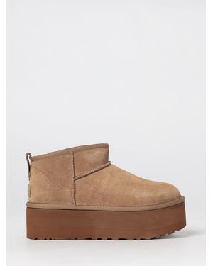UGG Classic Ultra Mini Platform Suede Boots - Brown