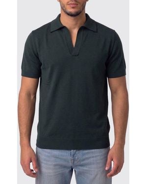 Tom Ford Cotton And Silk Knit Polo Shirt - Black