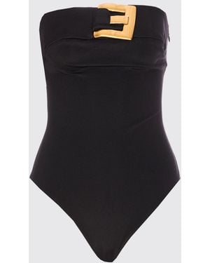 Balmain Maillot De Bain Une Pièce À Maxi Boucle - Noir