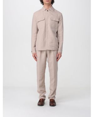 Eleventy Linen Blend Suit - Natural