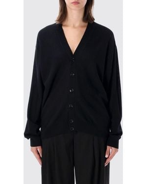 Lemaire Relaxed Fit Wool Blend V-Neck Cardigan With Buttons - Black