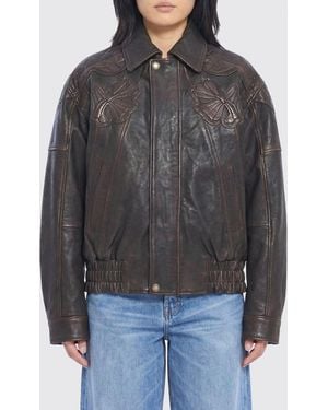 Golden Goose Leather Jacket - Grey