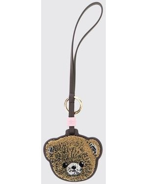Ganni Teddy Bear Shaped Keychain - White